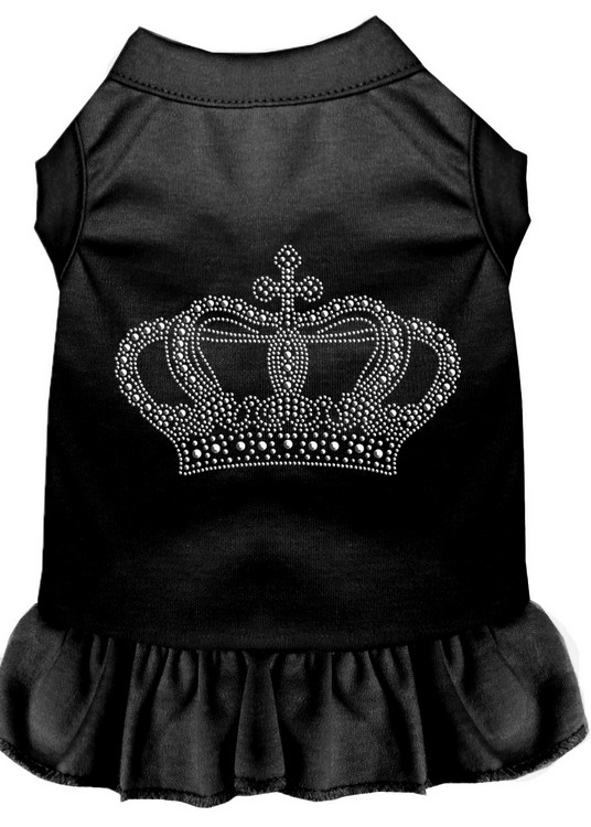 Rhinestone Crown Dress Black XS